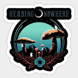 Headed Nowhere Blue/Orange Sticker